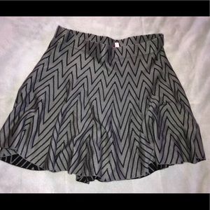 Black and grey skater skirt